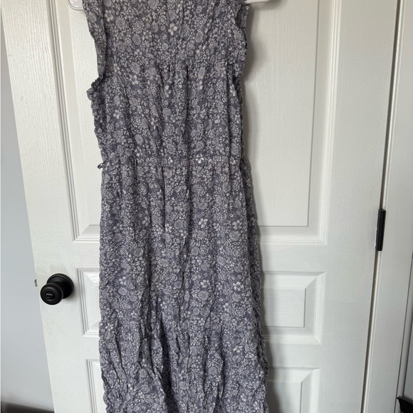Sonoma Gray and White Sleeveless V-Neck Maxi Sundress - Picture 6 of 6